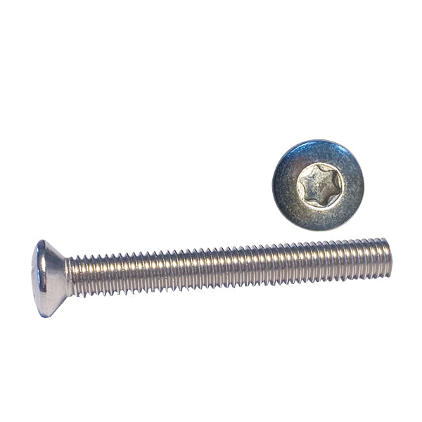Maskinskrue linsehoved Torx kærv TX20 4x50 A4 ISO14584 6 stk + møtrikker