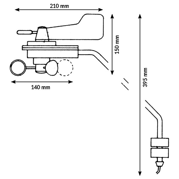 Nasa Clipper vind incl. transducer med 20meter kabel