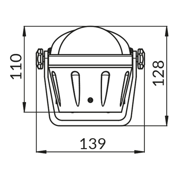 Riviera bøjle kompas ARTICA BA2, 70mm, sort topaflæst