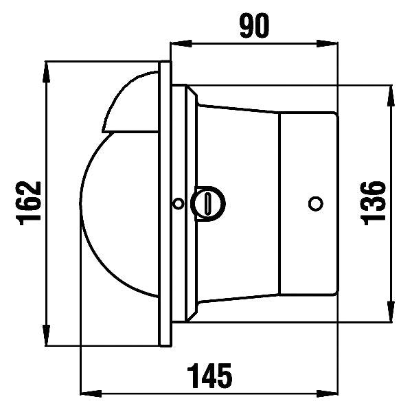 Riviera kompas POLARE BP2 100mm, skotmont. hvid, sort rose