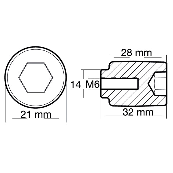 Tecnoseal Zinkanode Yamaha motorzink 75-250hk (68V-11325-01)