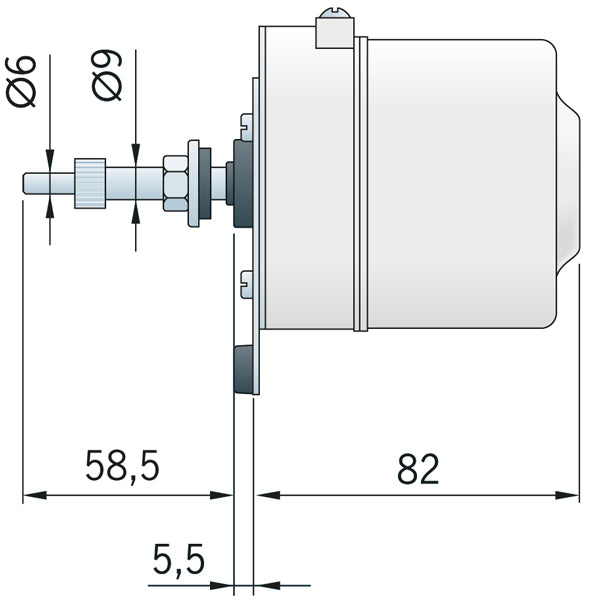 Roca W05 viskermotor 56mm 12v