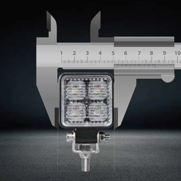 1852 dækslys 10-30Vdc, Mini Cube, 12W LED, Flood, 1200 lm