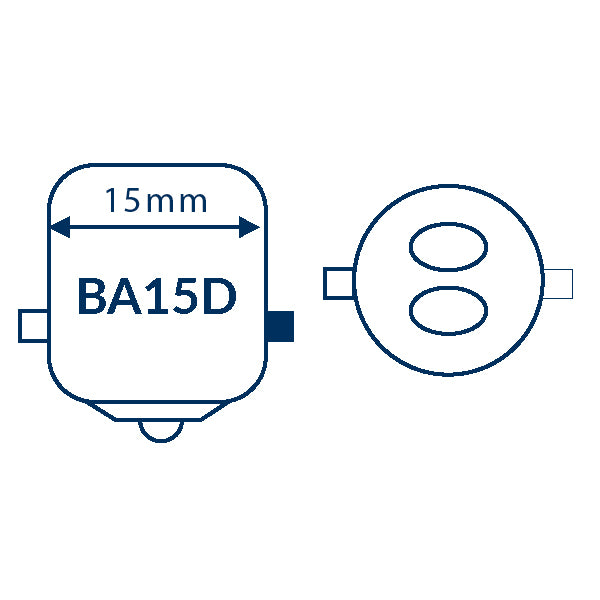 1852 LED bajonet BA15D Ø19x43mm 10-35vdc 1,8/20W - 2 pak