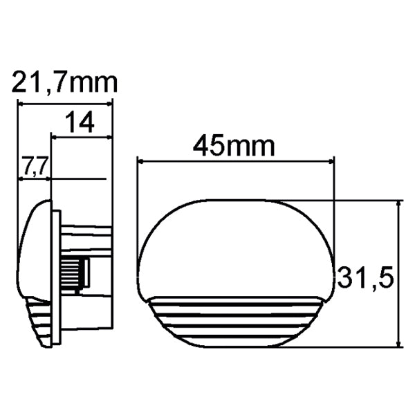 Hella easy fit led lampe ip67 hvid 12v/24v -blå lys