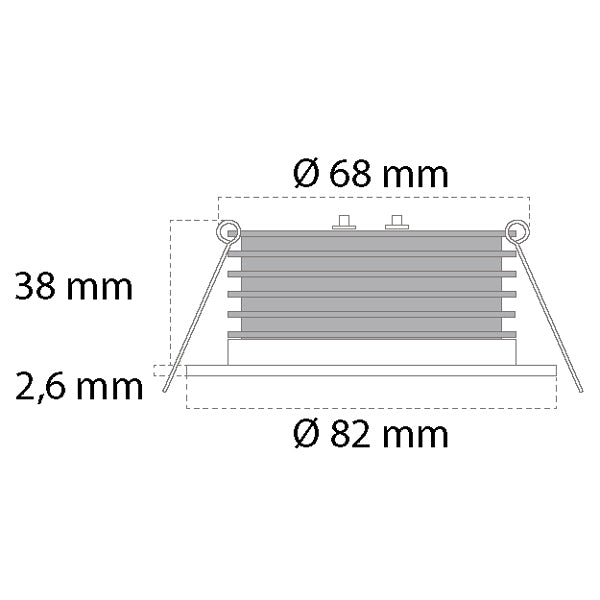 Casolux Malou RF stål hvid/rød 3000K 10-32V