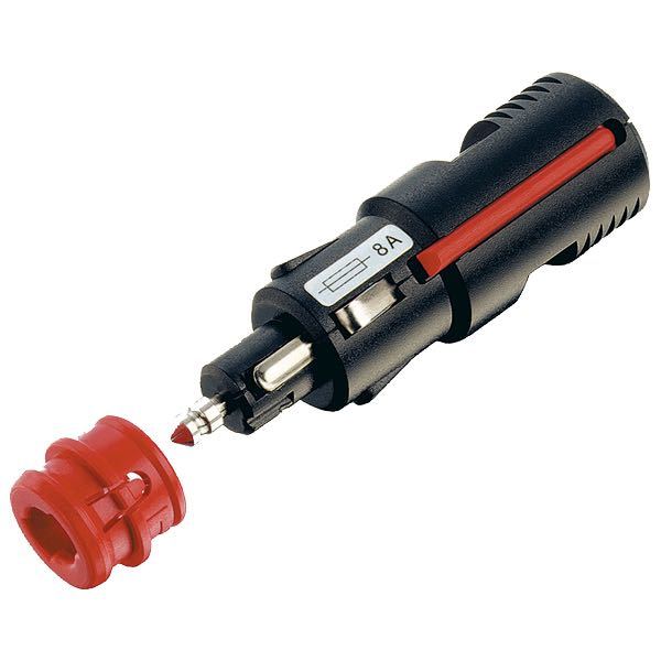 Universalstik 12/24V med 8Amp sikring til cigarret stik