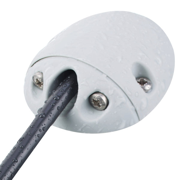90° kabel gennemføring grå nylon 2-8mm kabel