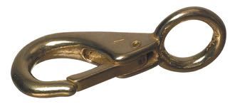 1852 Karabinhage med øje, messing 55mm
