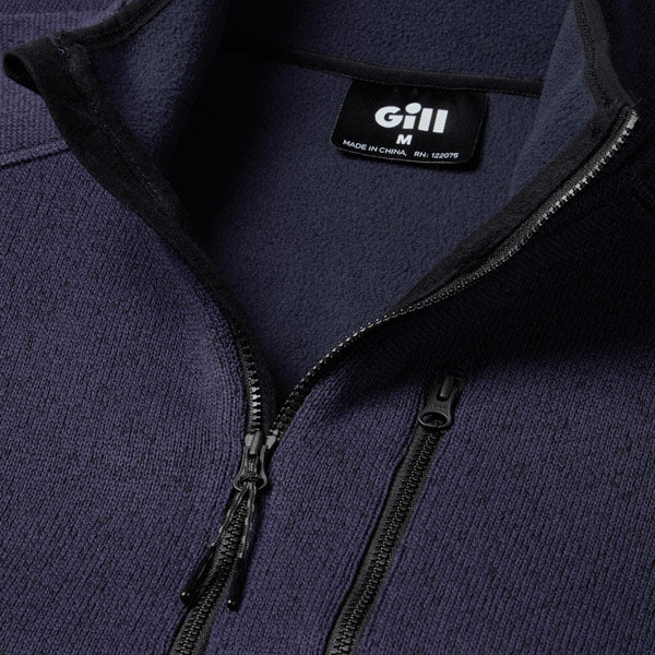 Gill 1500 1/4 lynlås Fleece jakke, Navy str. 3XL