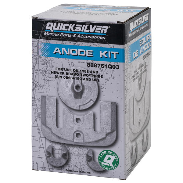 Quicksilver 888761Q03 aluminiumanodesæt til MerCruiser Bravo II og III drev