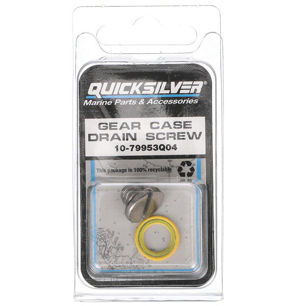 Quicksilver 79953Q04 Gearkasse olie dræn- og påfyldningsskruer og pakning