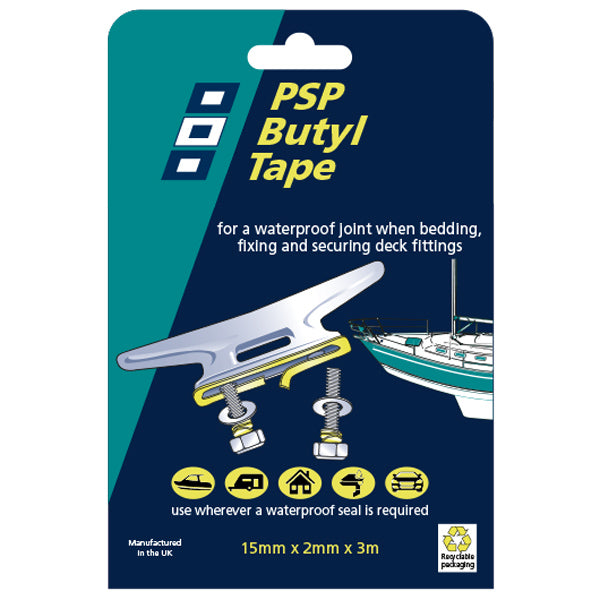 Psp Butyl tape grå 15 x 2 mm x 3 m