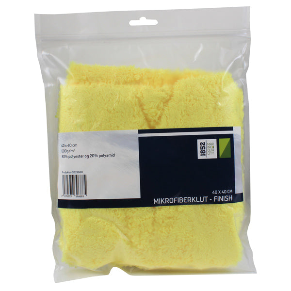 1852 Mikrofiber klud finish Gul 40x40cm 600g/m2