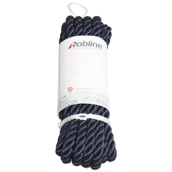 Robline fortøjningstov 3-slået, Navy 12mm x 6m