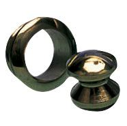 Roset/Knop messing til dør 13mm mont. hul 23 mm