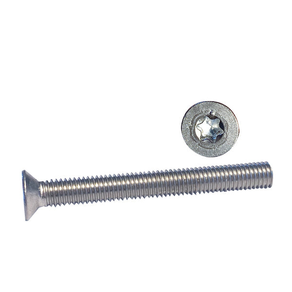 Maskinskrue us. Torx kærv TX45 8x80 A4 ISO14581 2 stk + møtrikker