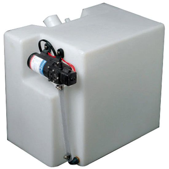 Vandtank 32l hvid med 12v trykvandspumpe 40x26x34cm