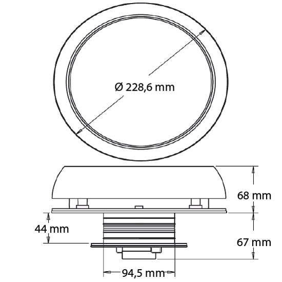 Marinco 3" Day & Night solcelle ventilator, plast hvid
