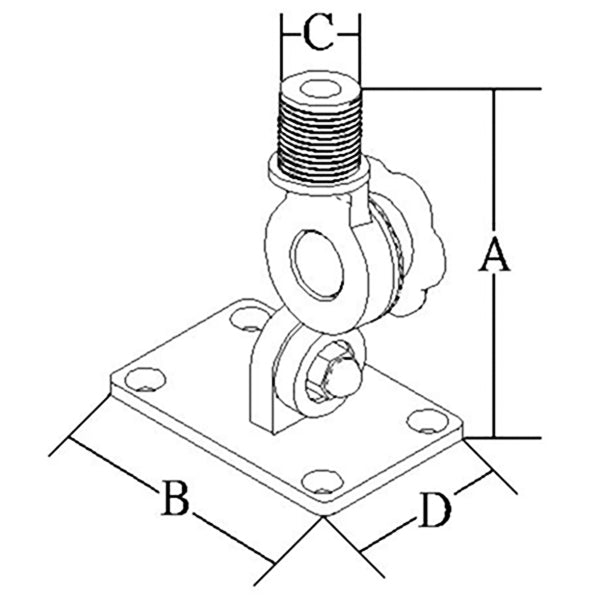 Plast antenneholder 4-vejs