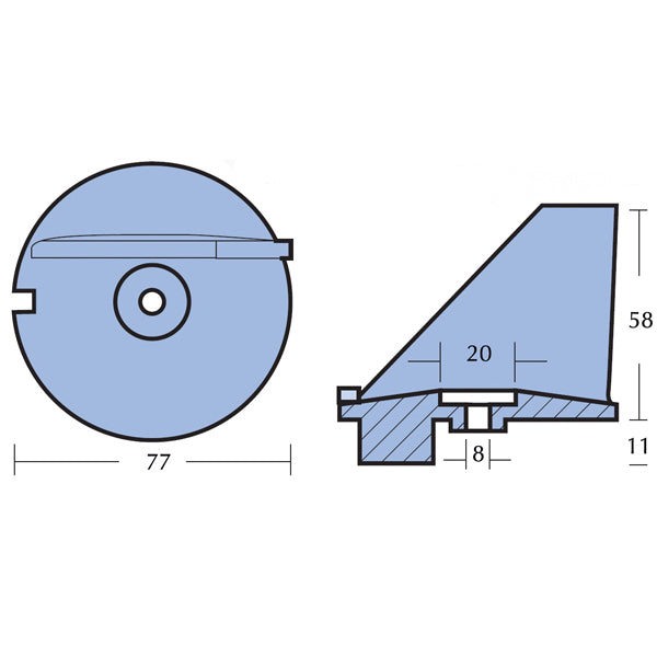 Tecnoseal Zinkanode tohatsu 60-140 hk