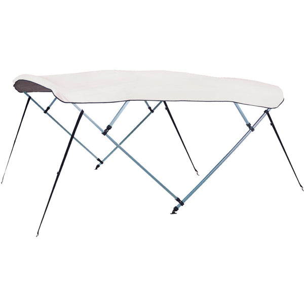 Bimini top 3-arm alu. rør ø25mm hvid l180 b185-195 h110cm