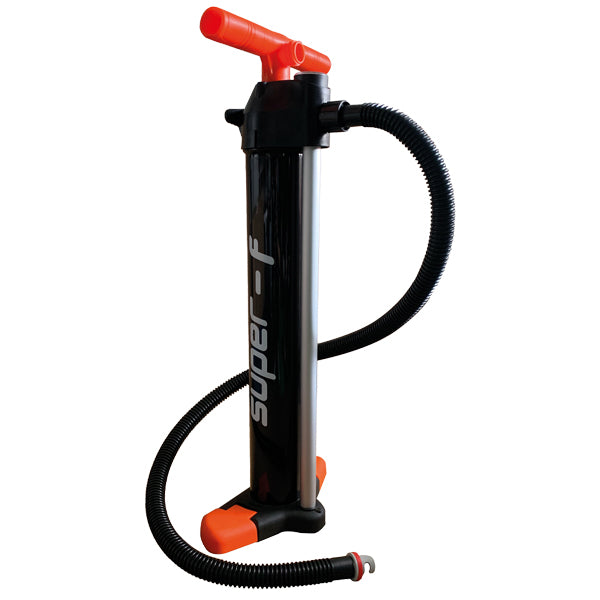 Super-F Håndpumpe med manometer til sup 2 bar 2x2100cc sort/rød