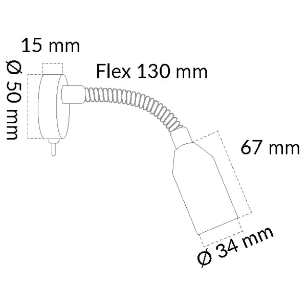 Casolux Mary Special flex væglampe alu. sort 3000K 10-30v