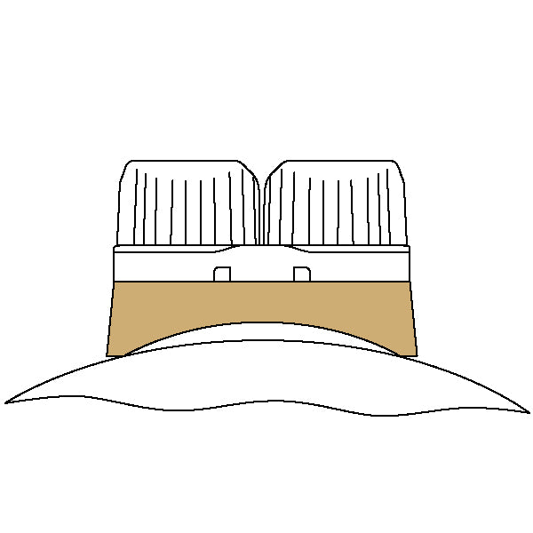 Ronstan Mellem underlag buet, sort