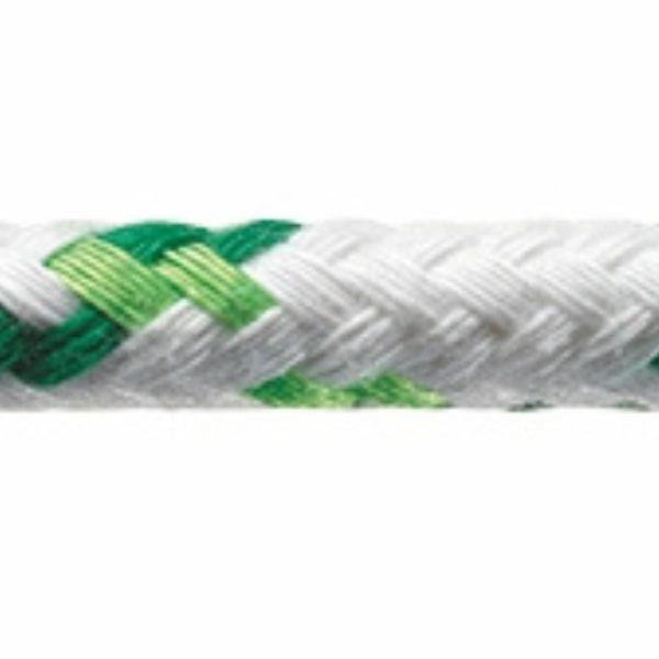 Robline Neptun 500 Skøde tov, 12mm Hvid/Grøn - 1 mtr