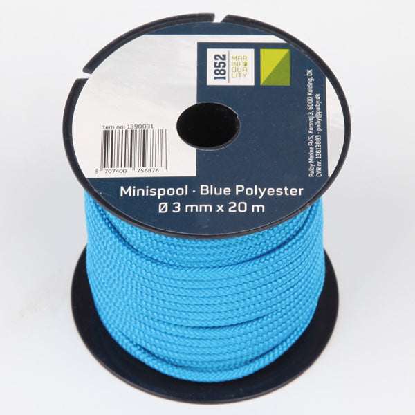 1852 Minirulle blå Polyester Ø3mm x 20m