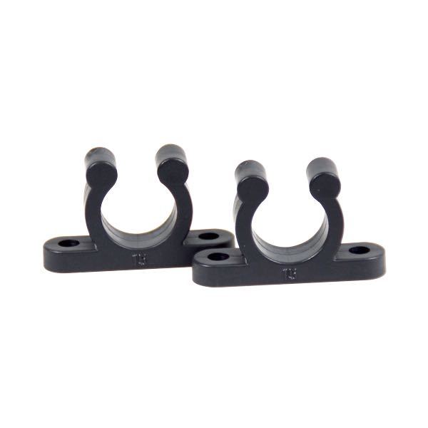 Nylonclips 15mm 2stk med udvendig hul