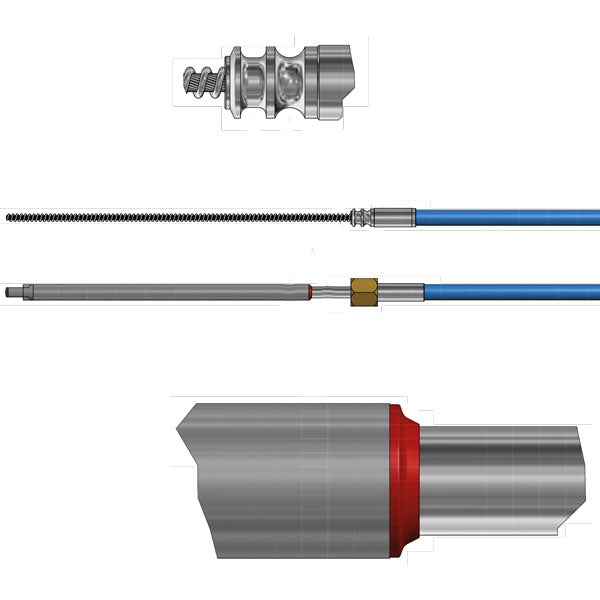 Ultraflex Styrekabel "mach" M90, 28 fod