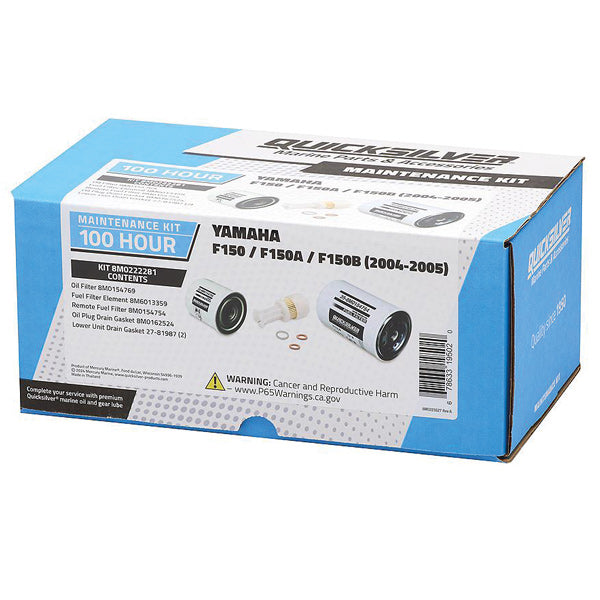 Quicksilver 8M0222281 100T Service Kit, Yamaha F150/F150A/F150B