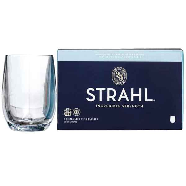 Strahl Vinglas uden stilk Polycarbonat 384 ml. 4stk i gaveæske
